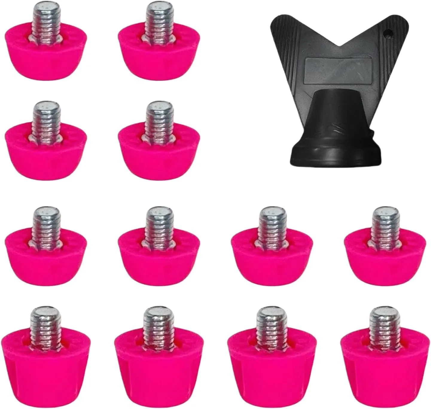 12pcs Soccer Boots Studs, Football Rugby Cleats Replacement Nylon Studs, Durable & Wear-Resistant, Soccer Boots Accessories, 8pcs 7mm   4pcs*10mm, Pink