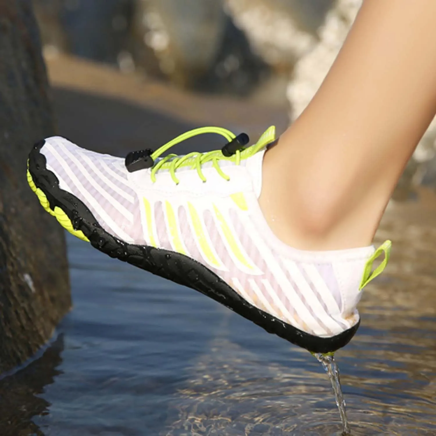 2025 Hiking Barefoot Shoes for Women Men, Grounded Footwear Non-Slip Water Shoes Unisex, Quickdry Wide Toe Barefoot Sneakers Lightweight Breathable Running Biking Swim River