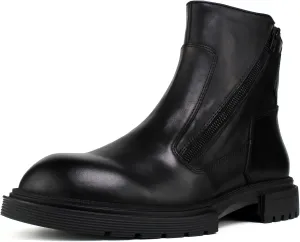 2025 Men's Premium Chelsea Boots - Slip-Resistant Rubber Sole, Full-Grain Leather & YKK Zipper, Breathable OrthoLite® Insole | Business Casual Ankle Boots with Anti-Odor Technology