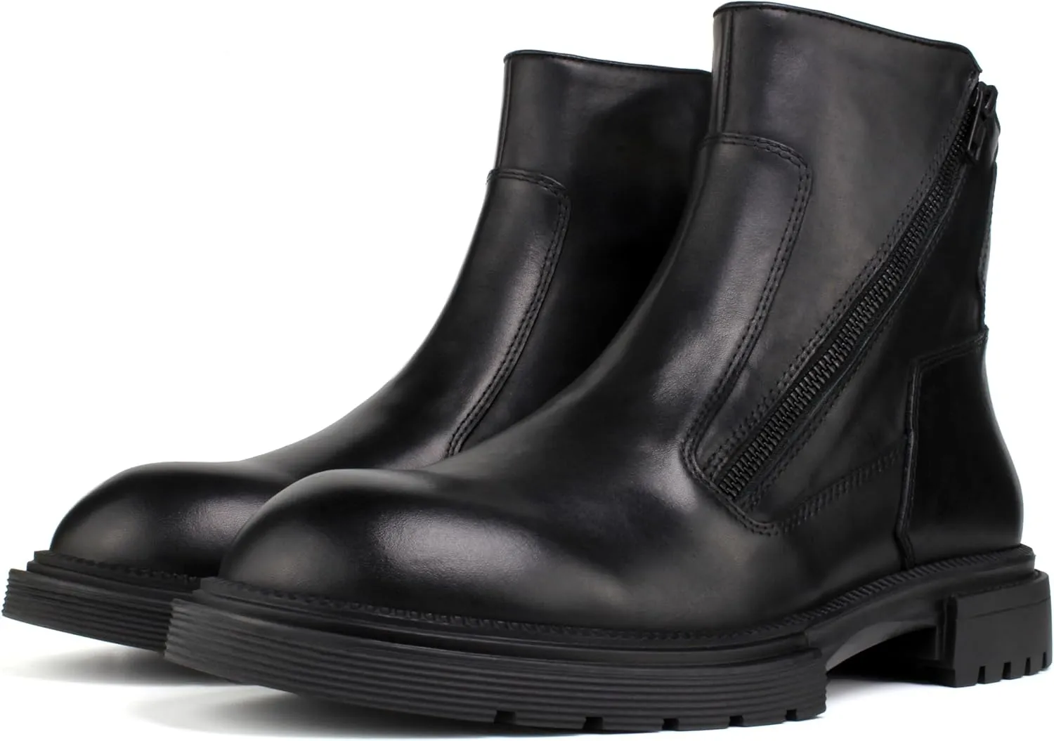 2025 Men's Premium Chelsea Boots - Slip-Resistant Rubber Sole, Full-Grain Leather & YKK Zipper, Breathable OrthoLite® Insole | Business Casual Ankle Boots with Anti-Odor Technology