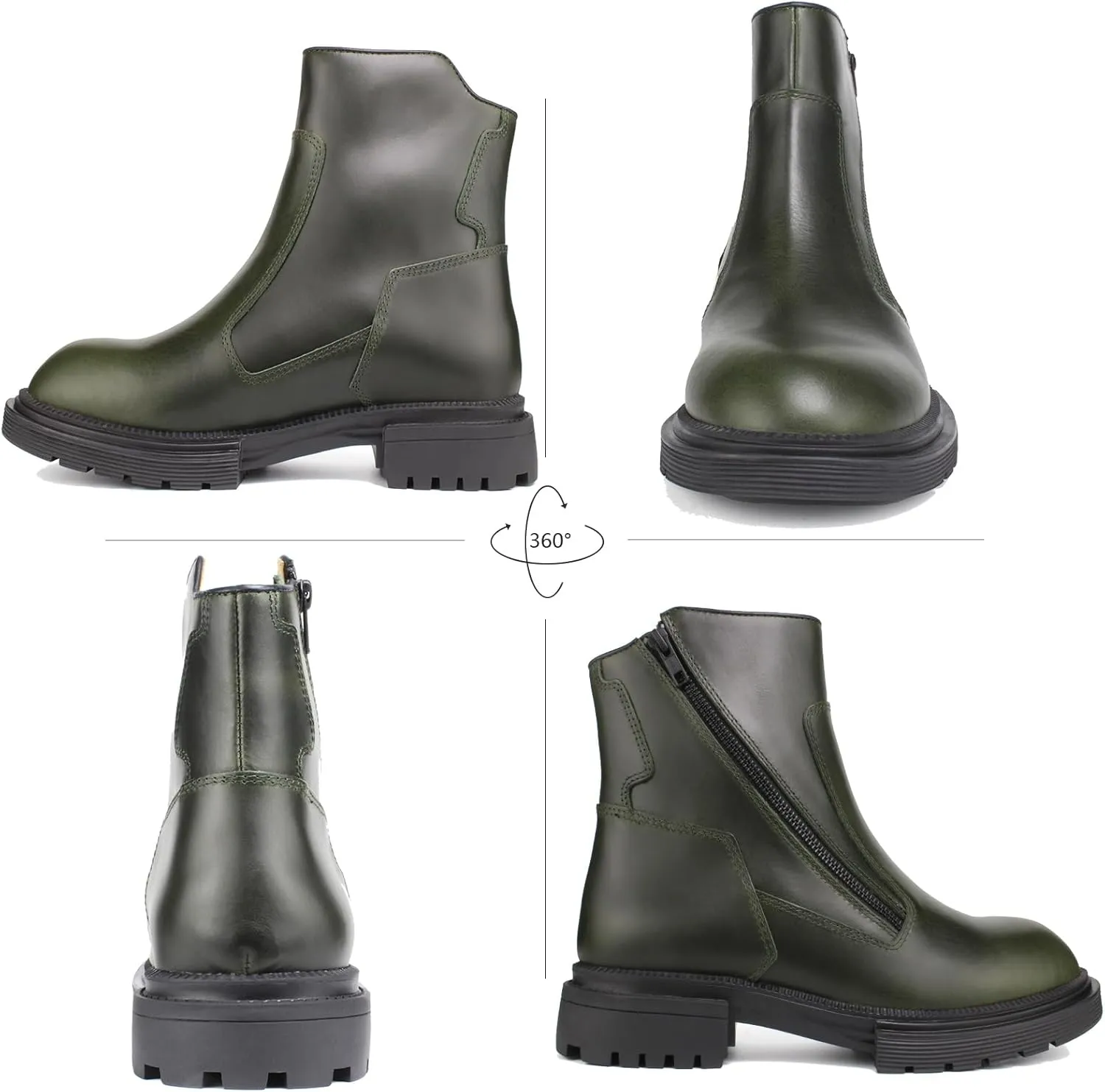 2025 Men's Premium Chelsea Boots - Slip-Resistant Rubber Sole, Full-Grain Leather & YKK Zipper, Breathable OrthoLite® Insole | Business Casual Ankle Boots with Anti-Odor Technology