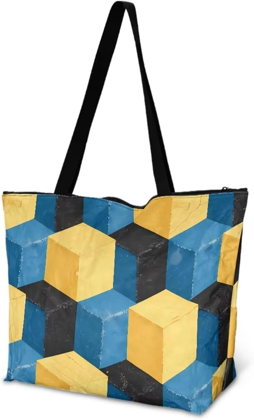 3D Vivid Cat 14x6x15 Tote Paper Bag for Women, Gothic Rose Butterfly Hand Bag, Halloween Spider Web Commute Bag