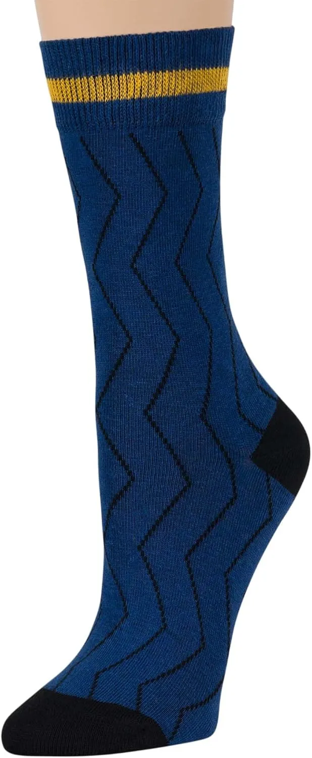 7BIGSTARS KINGDOM Womens Fun Cotton Crew Socks - 4 Pack L/M - Cactus Space Desert Coffee Fox Dog Hedgehog Puppy Flower Bird