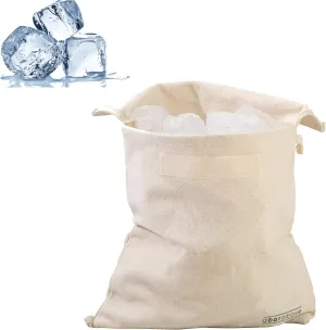 A Bar Above Premium Lewis Bag, Reusable Black Ice Bag, for Crushed Ice, Professional Grade Canvas with Flap, Creates Perfect Crushed Ice, for Cocktails, Mai Tais, and More, XL, 15.5" x 12"