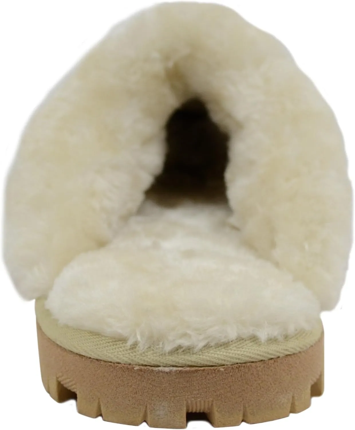 ABSOLUTE FOOTWEAR Ladies/Womens Soft Thick Faux Fur Mules/Slippers/Indoor Shoes with Thick Fur Trim