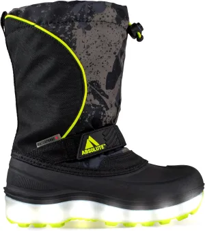 Absolute Nebula 4 Little Kid Light Up Snow Winter Boots, Warm, Insulated, Waterproof Shell