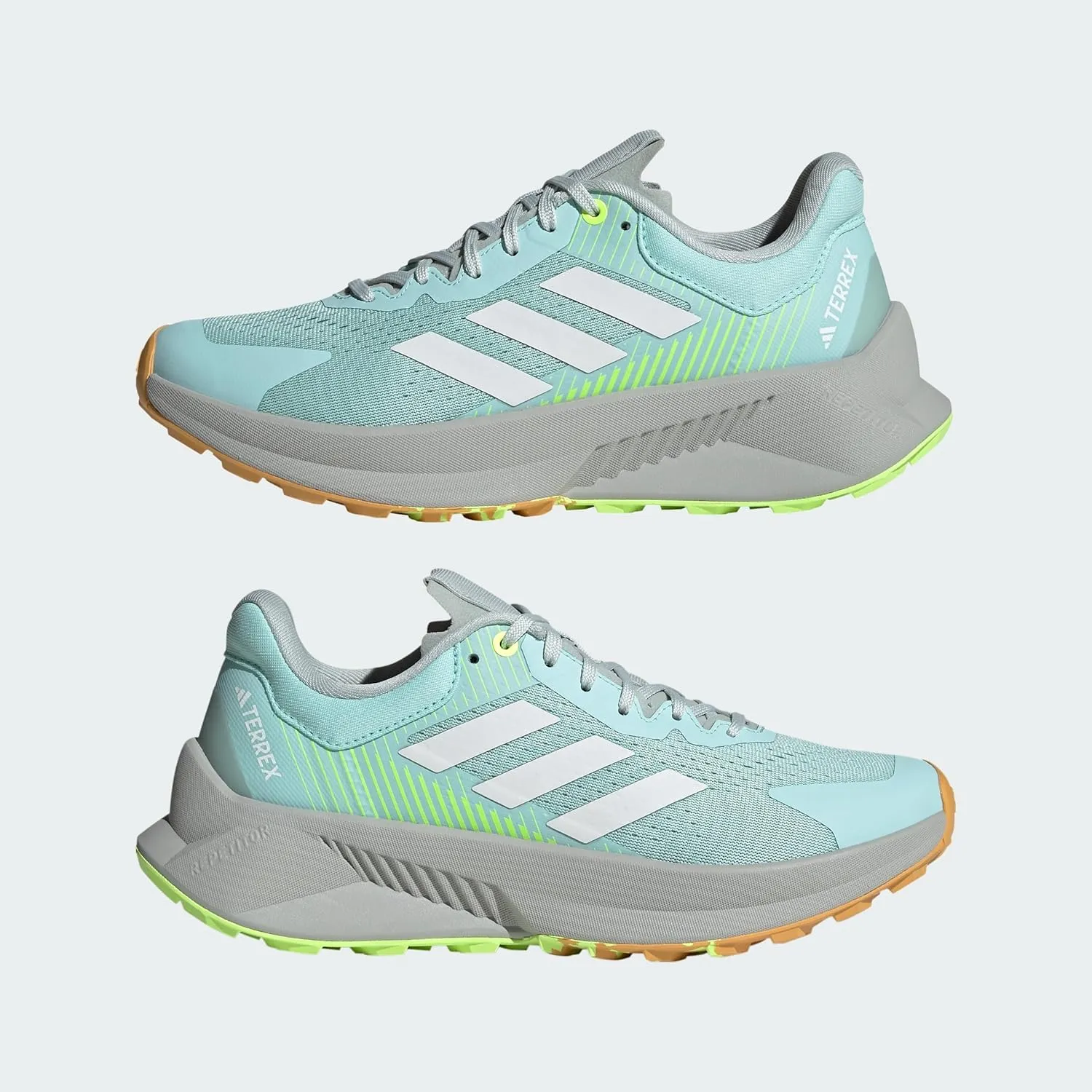 adidas Womens Terrex Free Hiker 2 Low GTX Hiking Hiking Sneakers Shoes - Green