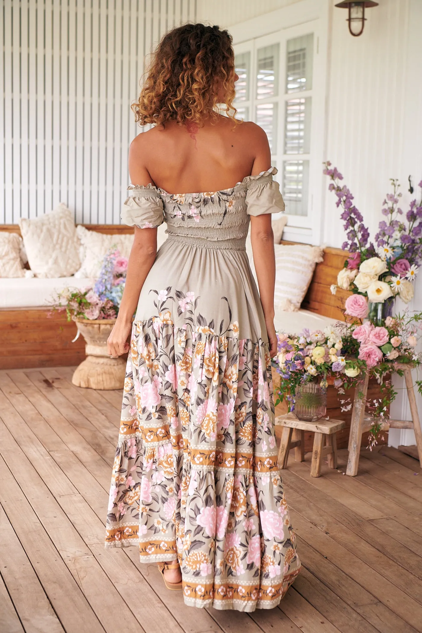 Adore You Print Claudette Maxi Dress