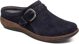 Aetrex Women's Libby Orthopedic Comfort Leather Womens Clogs - Adjustable Buckle Lightweight Cork Footbed Women's Mules & Clogs
