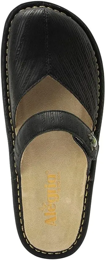 Alegria Women Kamila - Timeless Comfort, Arch Support and Style for Everyday Elegance - Nursing and Healthcare Professionals Slip-Resistant Mules - Open Back Leather Comfort Walking Clog Shoes