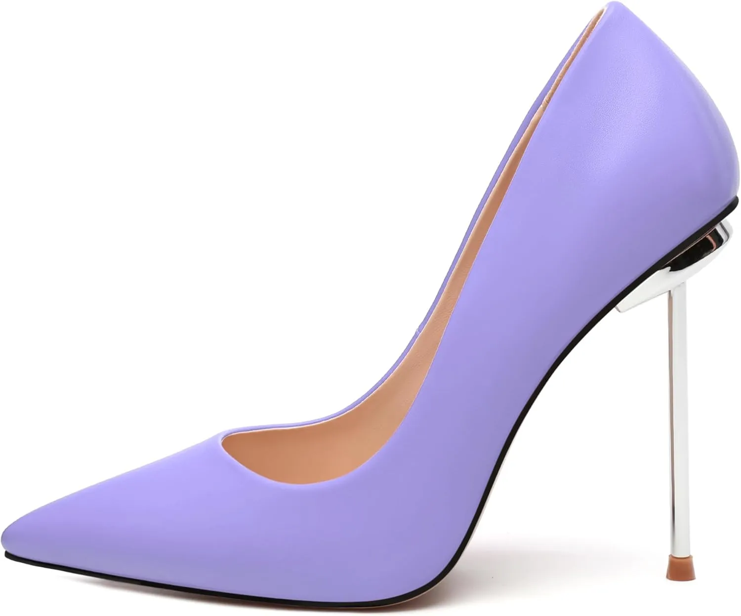 AMBELIGHT High Heels Pumps for Women Stiletto Pointed Closed Toe Slip on Sexy Classic Elegant Dressy Shoes
