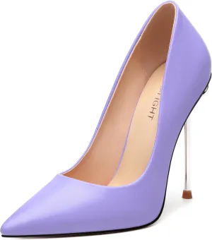 AMBELIGHT High Heels Pumps for Women Stiletto Pointed Closed Toe Slip on Sexy Classic Elegant Dressy Shoes