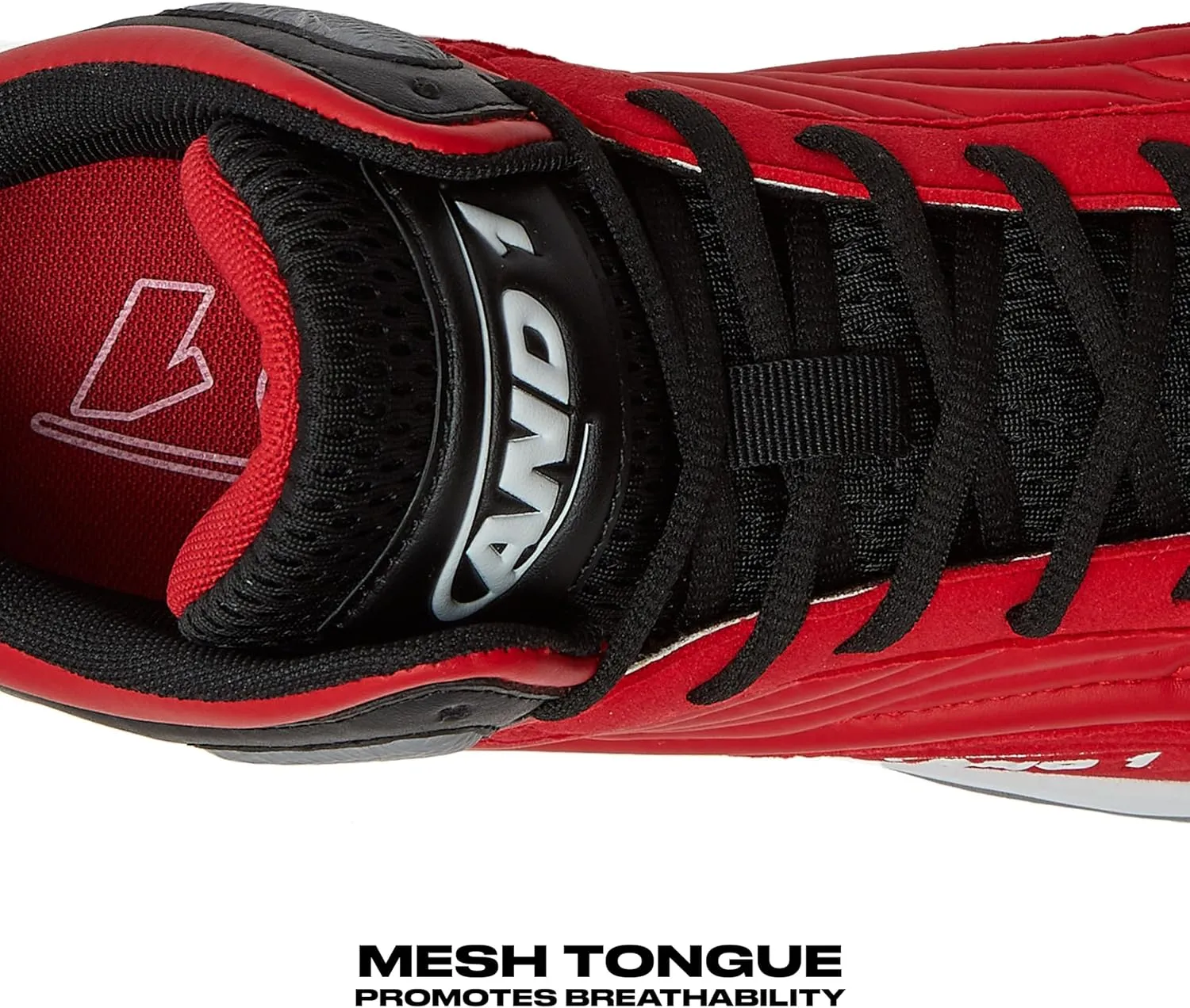 AND1 Pulse 3.0 Basketball Shoes for Men, Indoor or Outdoor, Street or Court Basketball Sneakers Men - Black, Red, or White Size 7 to 15
