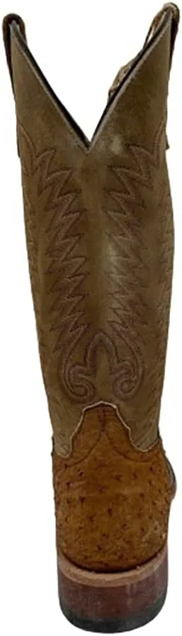 Anderson Bean Men's Full Quill Ostrich Stonewashed Custom Exotic USA Boot 338031