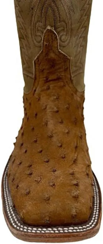 Anderson Bean Men's Full Quill Ostrich Stonewashed Custom Exotic USA Boot 338031