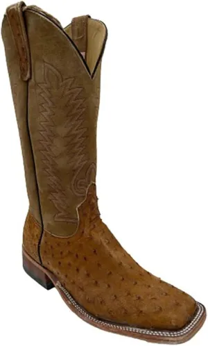 Anderson Bean Men's Full Quill Ostrich Stonewashed Custom Exotic USA Boot 338031