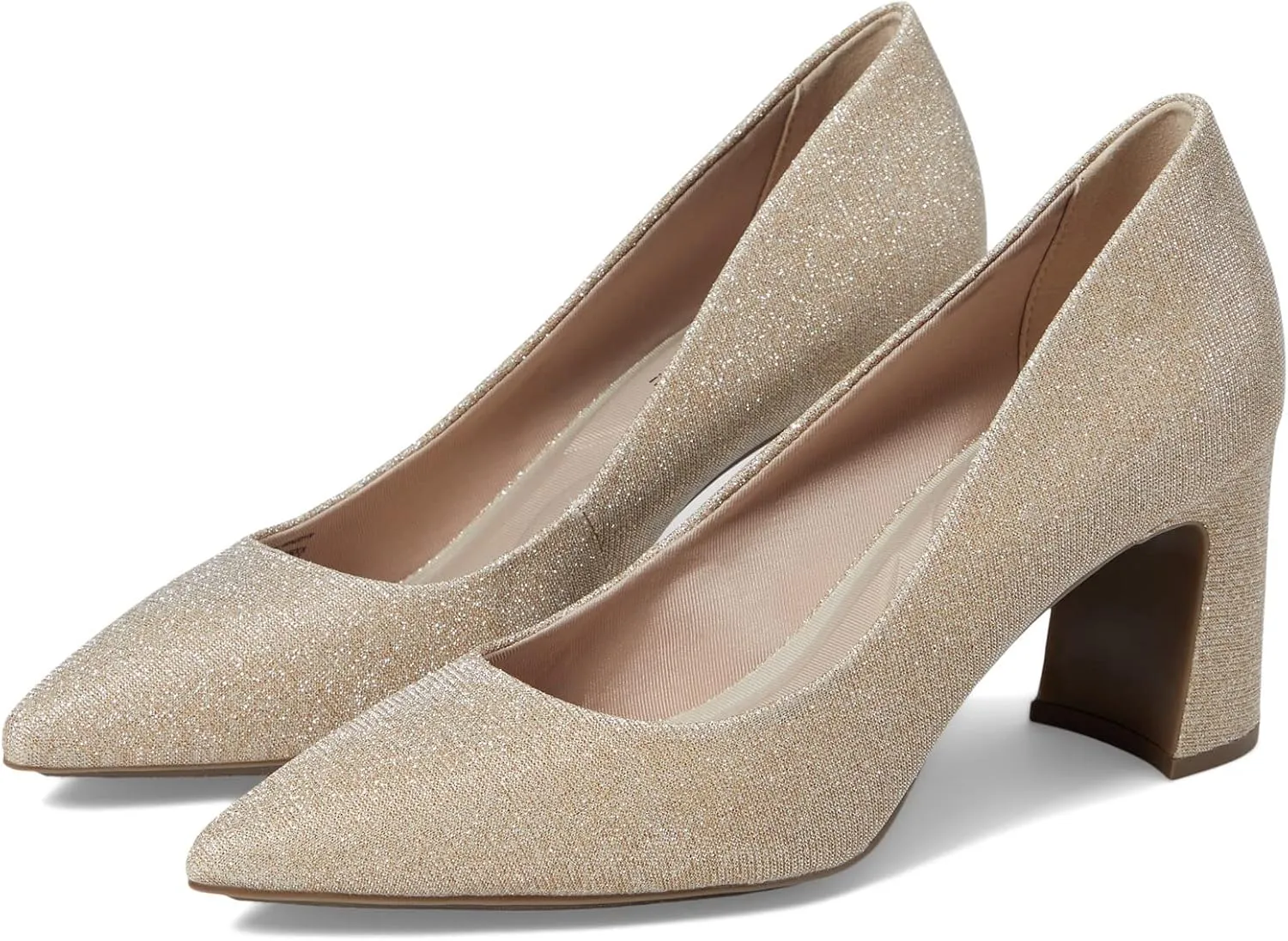 Anne Klein Womens Benedette Padded Insole Faux Leather Pumps
