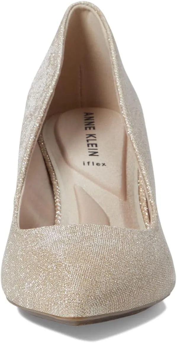 Anne Klein Womens Benedette Padded Insole Faux Leather Pumps