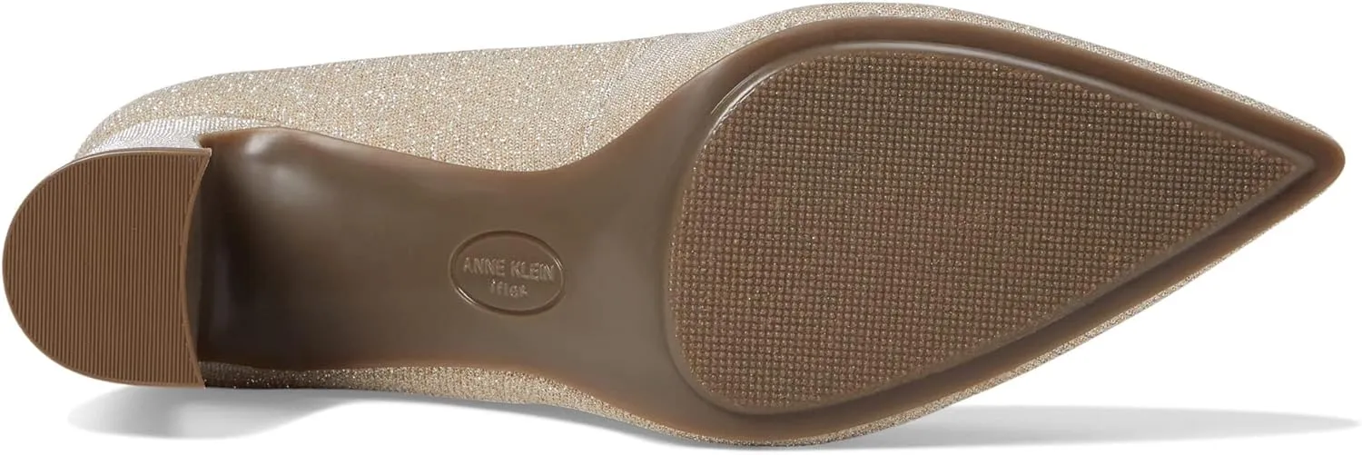 Anne Klein Womens Benedette Padded Insole Faux Leather Pumps