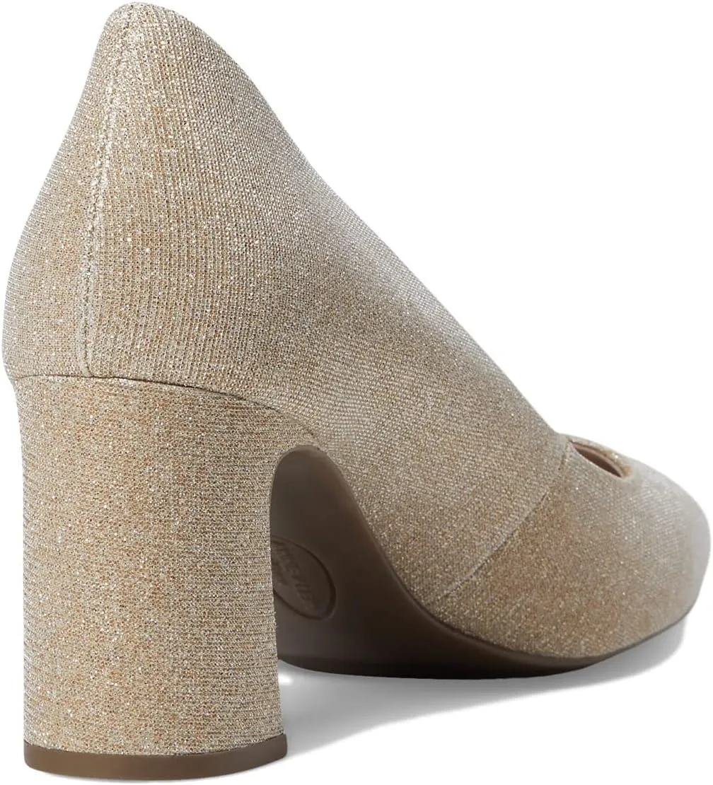 Anne Klein Womens Benedette Padded Insole Faux Leather Pumps