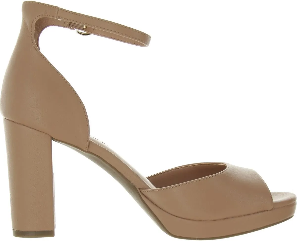 Anne Klein Womens Vista-C Rhinestone Ankle Strap Block Heels