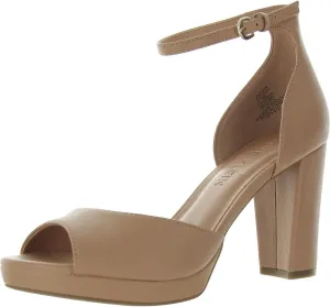Anne Klein Womens Vista-C Rhinestone Ankle Strap Block Heels
