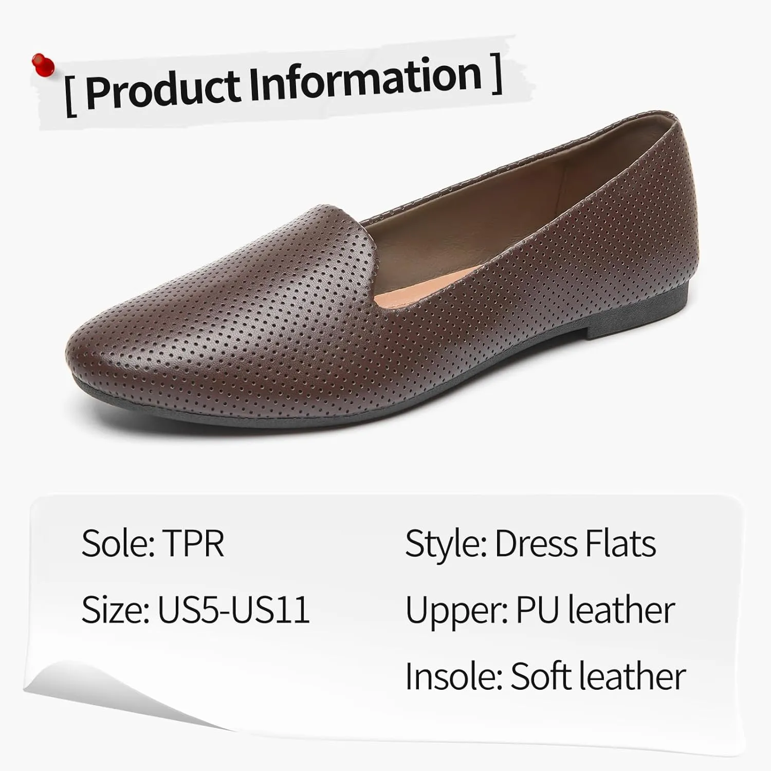 Ballet Flats Shoes for Women Dress Shoes Comfortable Dressy Casual Business Slip on Shoes Loafers