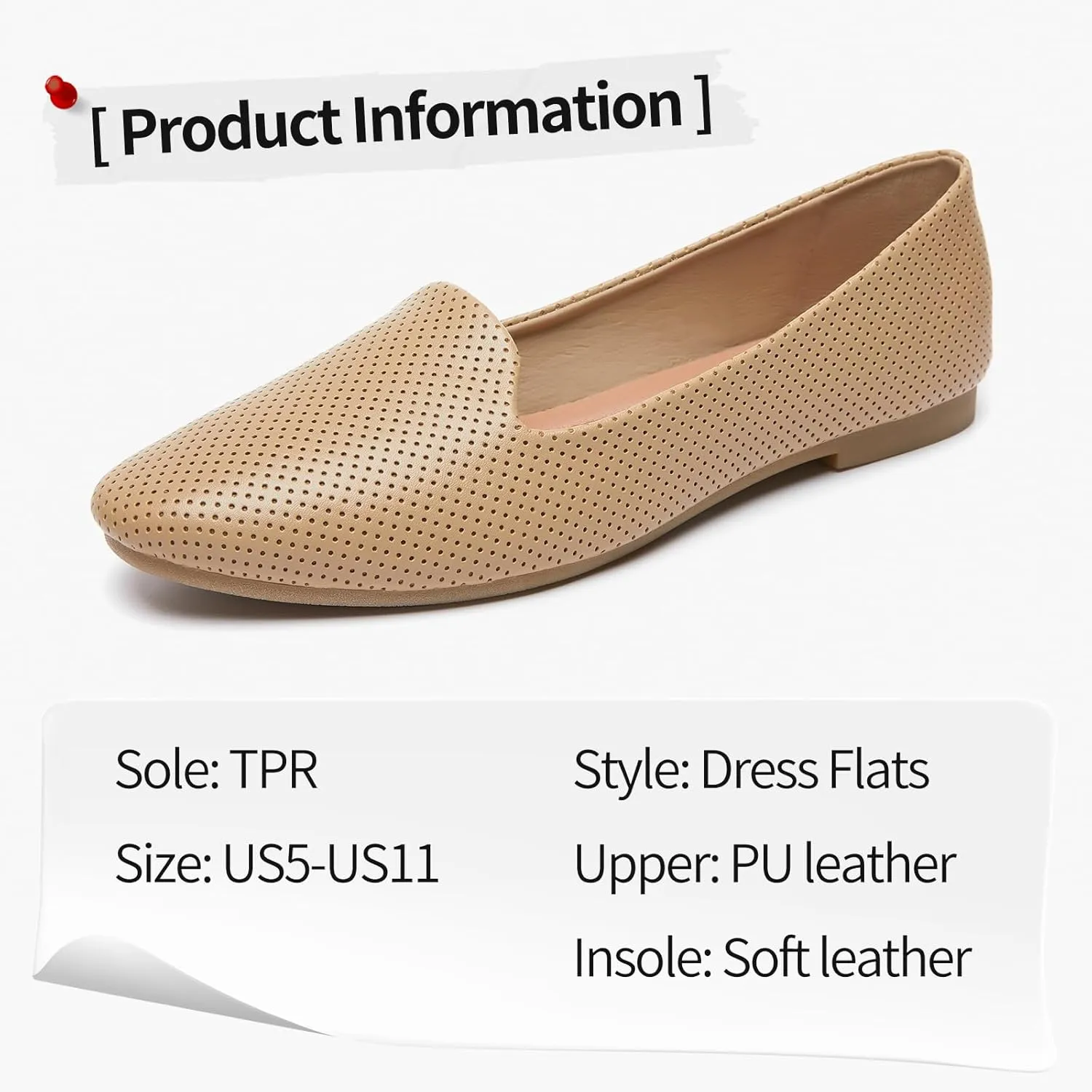 Ballet Flats Shoes for Women Dress Shoes Comfortable Dressy Casual Business Slip on Shoes Loafers