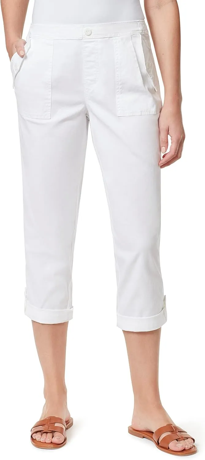 Bandolino Women's Utility Pull on High Rise Straight Leg Capri