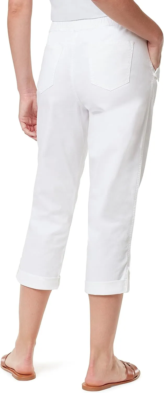 Bandolino Women's Utility Pull on High Rise Straight Leg Capri