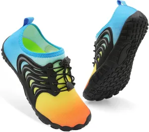 BARERUN Kids Water Shoes Boys Girls Barefoot Aqua Socks Quick Dry Breathable Sports Aqua Athletic Sneakers Wide Toe Adjustable Lightweight Beach Swim Pool Shoes