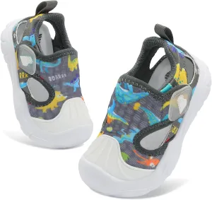 BARERUN Toddler Water Shoes Boys Girls Qucik Dry Breathable Kids Water Shoes Wide Adjustable Instep Water Sandals for Beach Swim Pool Non Slip Flexible Barefoot Sport Aqua Shoes