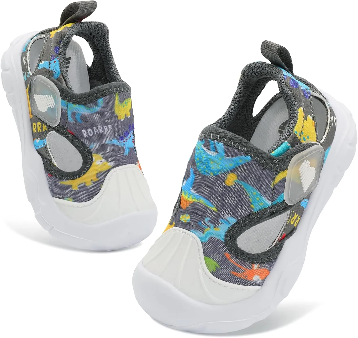 BARERUN Toddler Water Shoes Boys Girls Qucik Dry Breathable Kids Water Shoes Wide Adjustable Instep Water Sandals for Beach Swim Pool Non Slip Flexible Barefoot Sport Aqua Shoes
