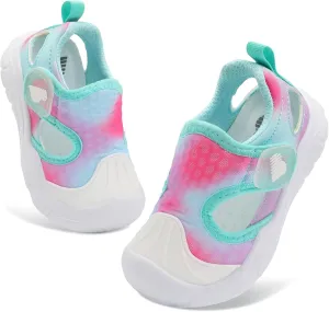 BARERUN Toddler Water Shoes Boys Girls Qucik Dry Breathable Kids Water Shoes Wide Adjustable Instep Water Sandals for Beach Swim Pool Non Slip Flexible Barefoot Sport Aqua Shoes