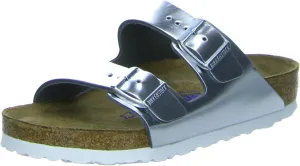 BIRKENSTOCK Women's Mules, Metallic Silver, 8