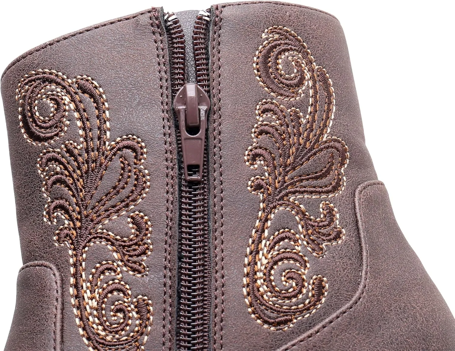 Blikcon Womens' Embroidery Western Ankle Cowgirl Boots