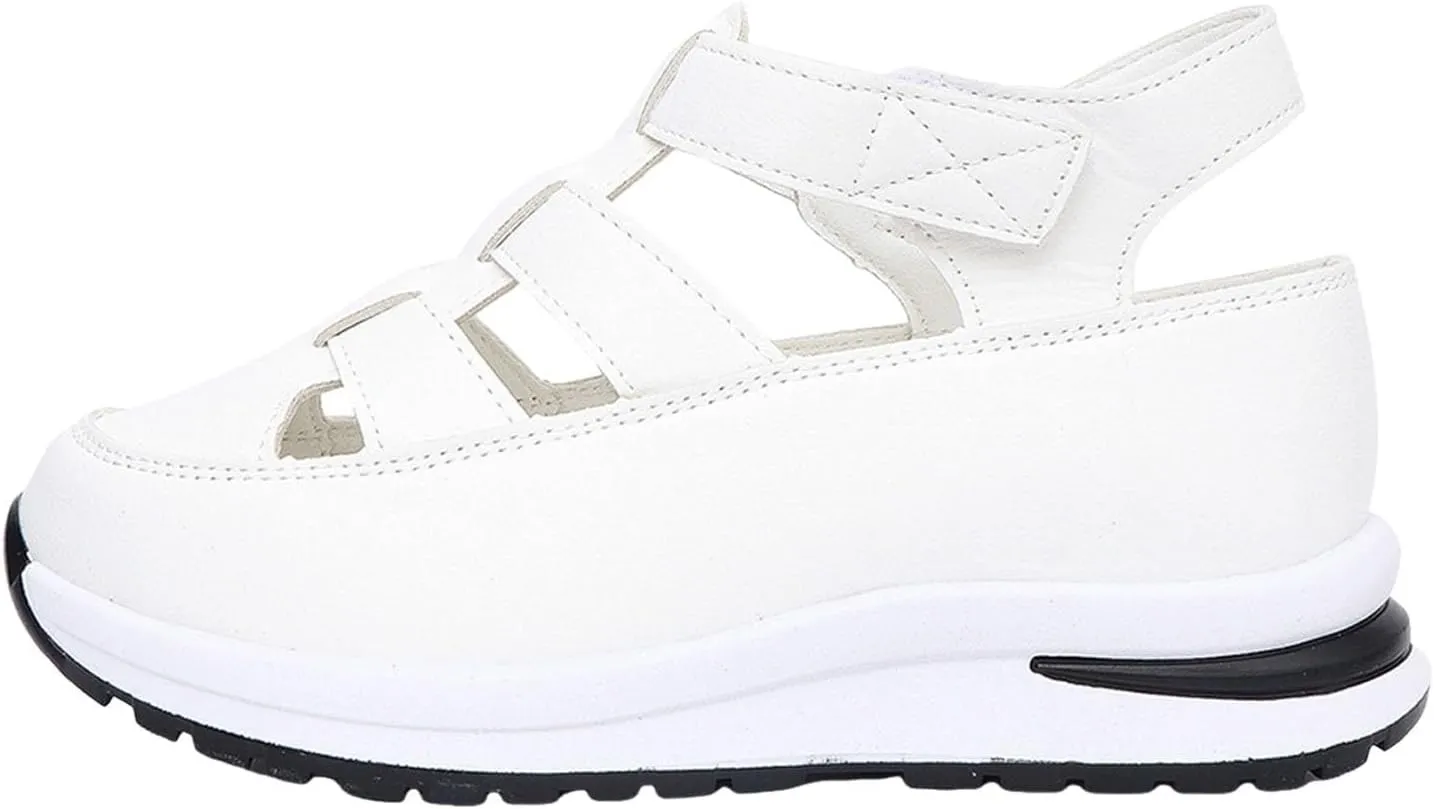Bootara Women's Hollow-Out Casual Sandals,2025 Closed Toe Platform Sandals Height-Boosting Thick Sole