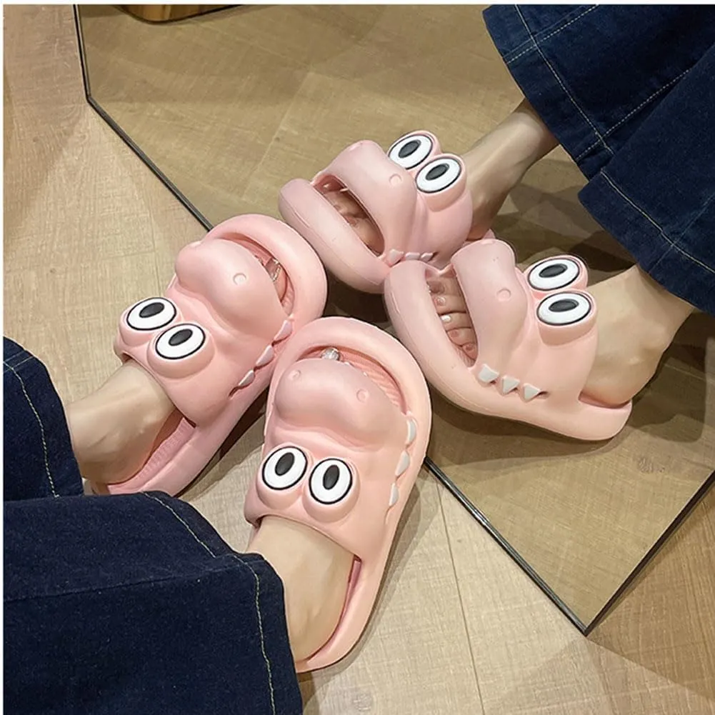 Boys Girl Cloud Crocodile Slides Non-Slip Summer Quick Drying Shower Slippers Comfy Cushioned Thick Sole Cute Cartoon Sandals