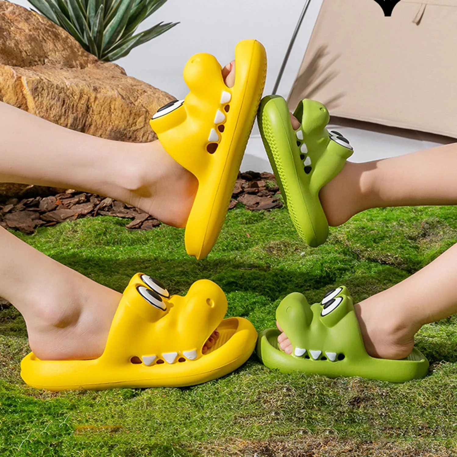 Boys Girl Cloud Crocodile Slides Non-Slip Summer Quick Drying Shower Slippers Comfy Cushioned Thick Sole Cute Cartoon Sandals