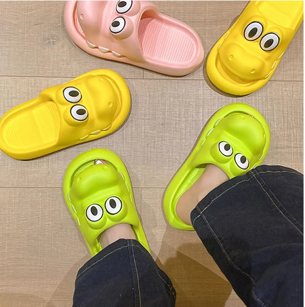 Boys Girl Cloud Crocodile Slides Non-Slip Summer Quick Drying Shower Slippers Comfy Cushioned Thick Sole Cute Cartoon Sandals
