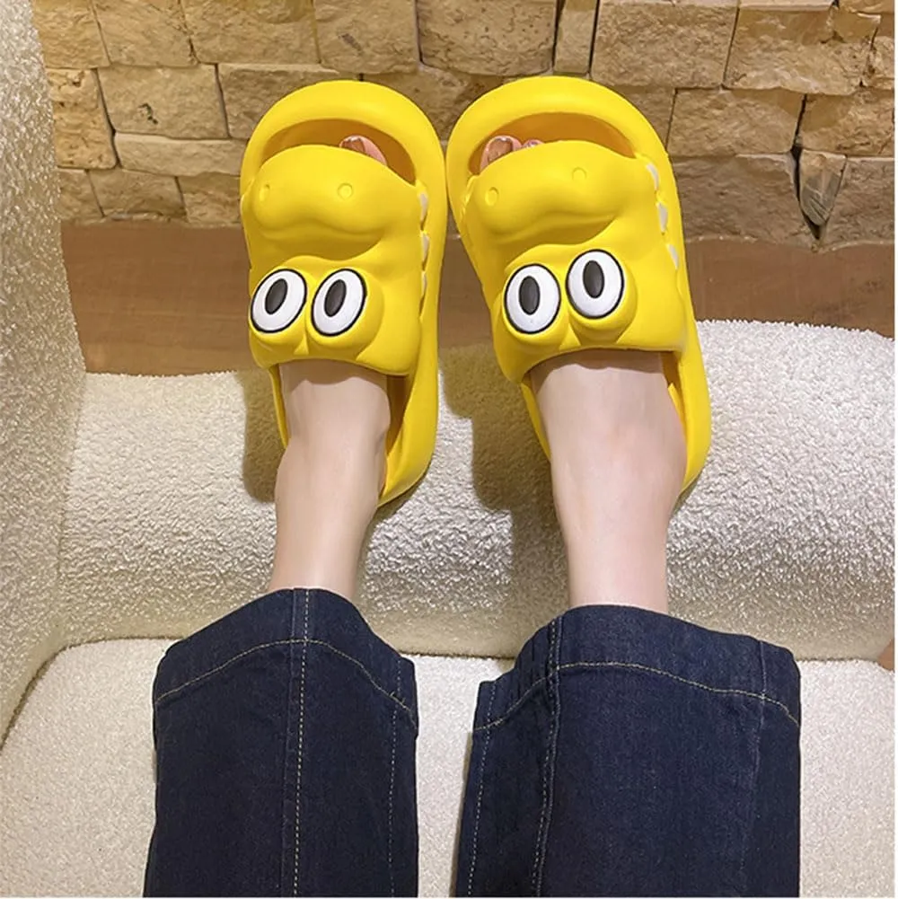 Boys Girl Cloud Crocodile Slides Non-Slip Summer Quick Drying Shower Slippers Comfy Cushioned Thick Sole Cute Cartoon Sandals