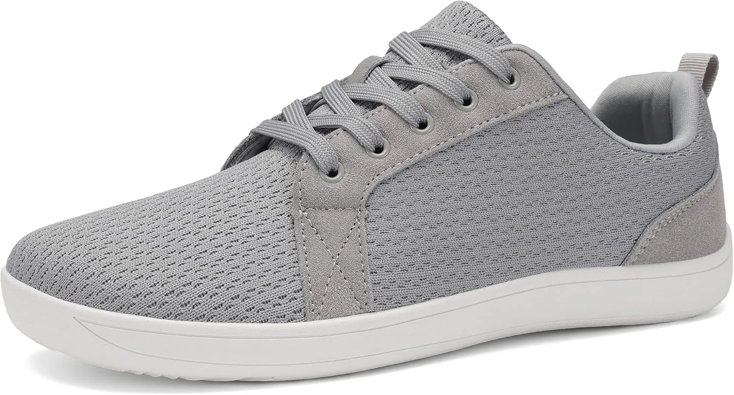 BXYJDJ Men's Barefoot Wide Toe Box Walking Shoes Extra Wide Width Minimalist Shoes Breathable Zero Drop Comfortable Shoes Non-Slip Fashion Sneakers