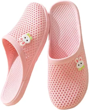 Caistre Bath Slippers with Holes Women Lightweight Slide Sandals Indoor Outdoor Bath Slippers Non Slip House Shoes Pool Beach