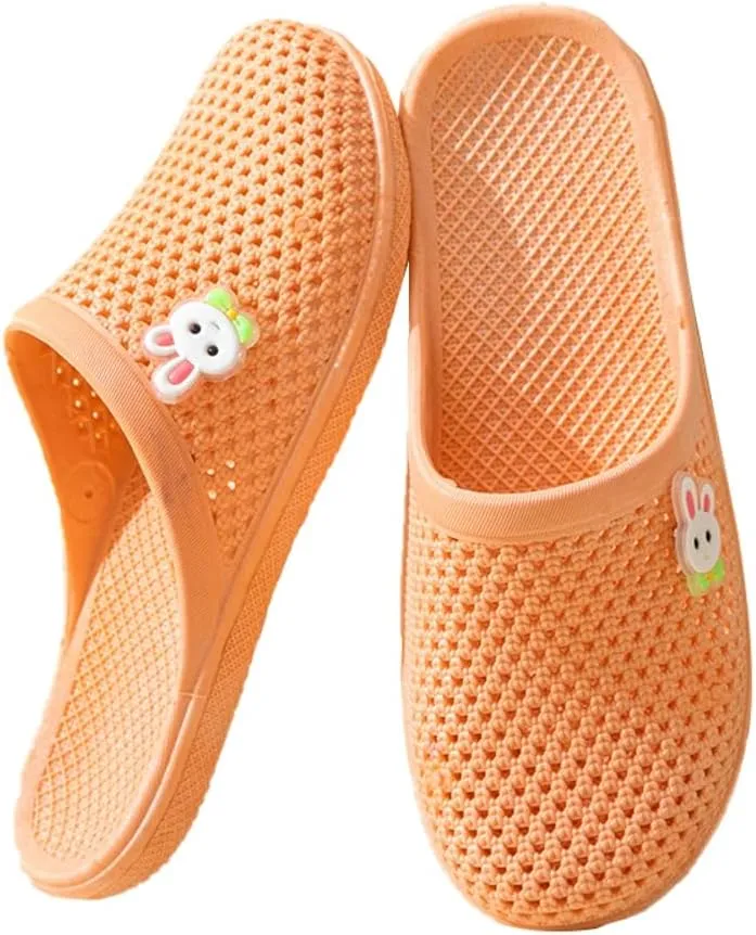 Caistre Bath Slippers with Holes Women Lightweight Slide Sandals Indoor Outdoor Bath Slippers Non Slip House Shoes Pool Beach