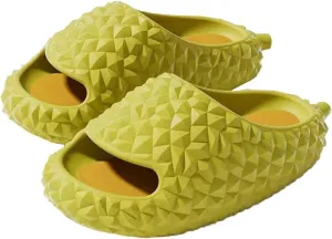 Caistre Funny Fruit House Slipper for Women Men Comfortable Quick Drying Durian Shower Sandals Slippers Non-Slip Bathroom Slippers