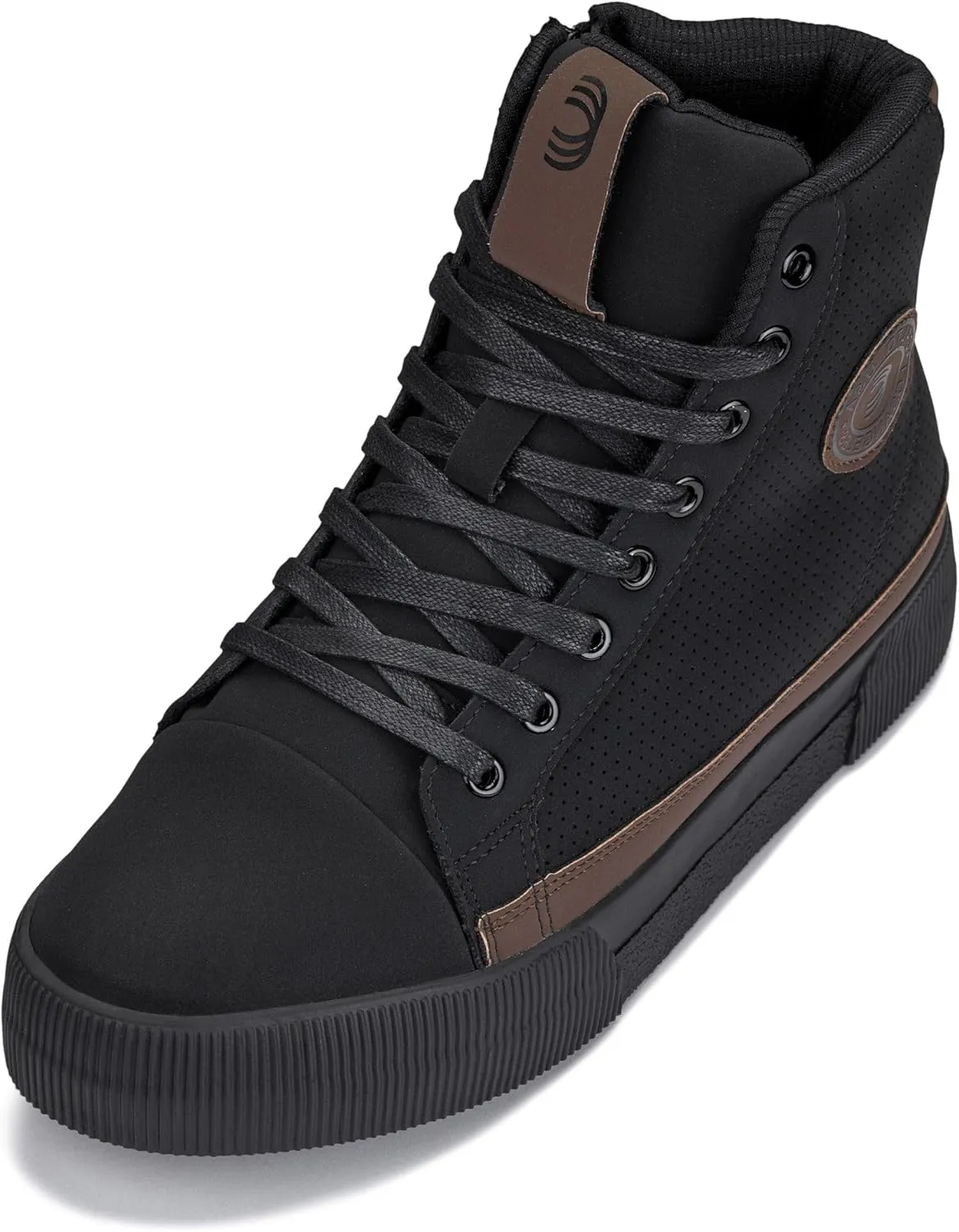 CALTO Men's Invisible Height Increasing Elevator Shoes - Zip-up Cap Toe High Top Sneaker Boots - 2.4 Inches Taller