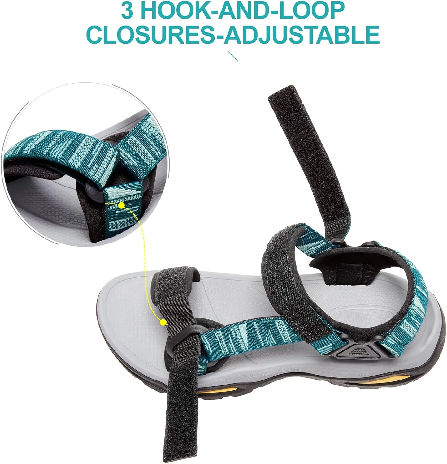 CAMEL CROWN Mens Waterproof Hiking Sandals with Arch Support Open Toe Summer Outdoor Beach Water Comfortable Sport Sandals