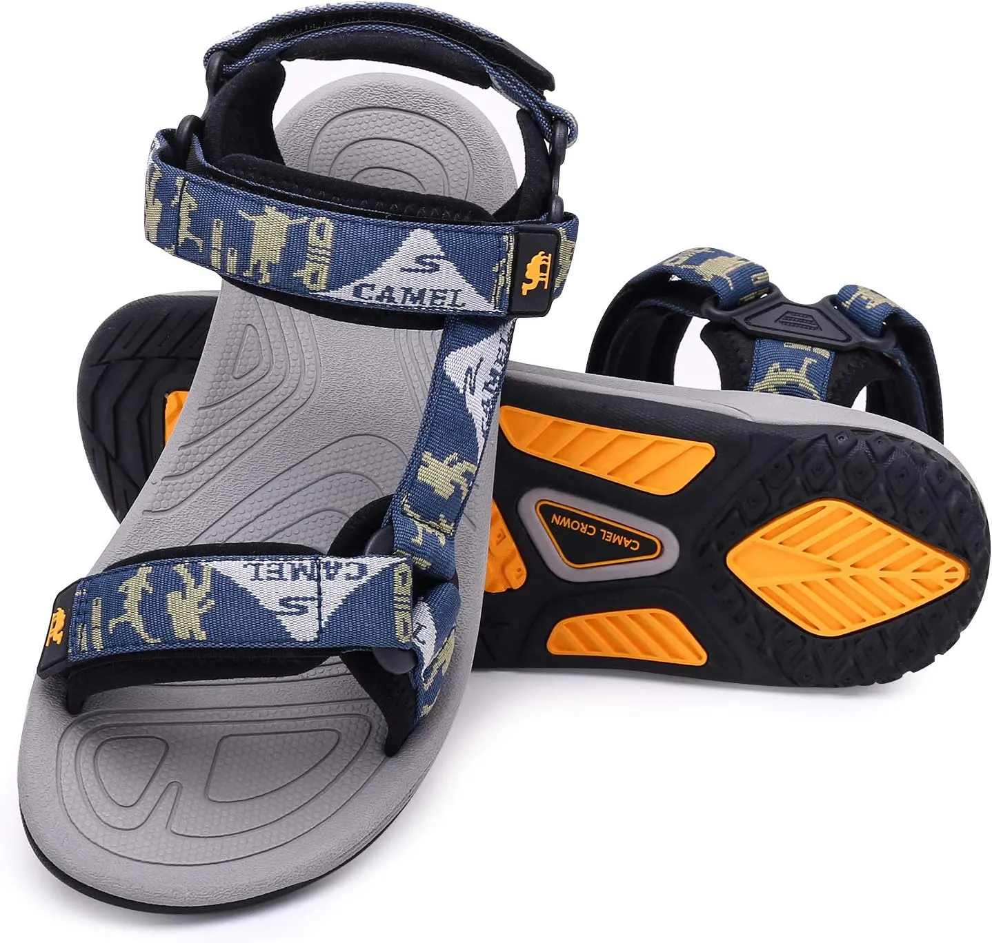 CAMEL CROWN Mens Waterproof Hiking Sandals with Arch Support Open Toe Summer Outdoor Beach Water Comfortable Sport Sandals