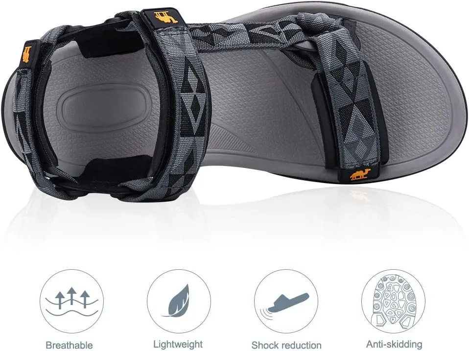CAMEL CROWN Mens Waterproof Hiking Sandals with Arch Support Open Toe Summer Outdoor Beach Water Comfortable Sport Sandals