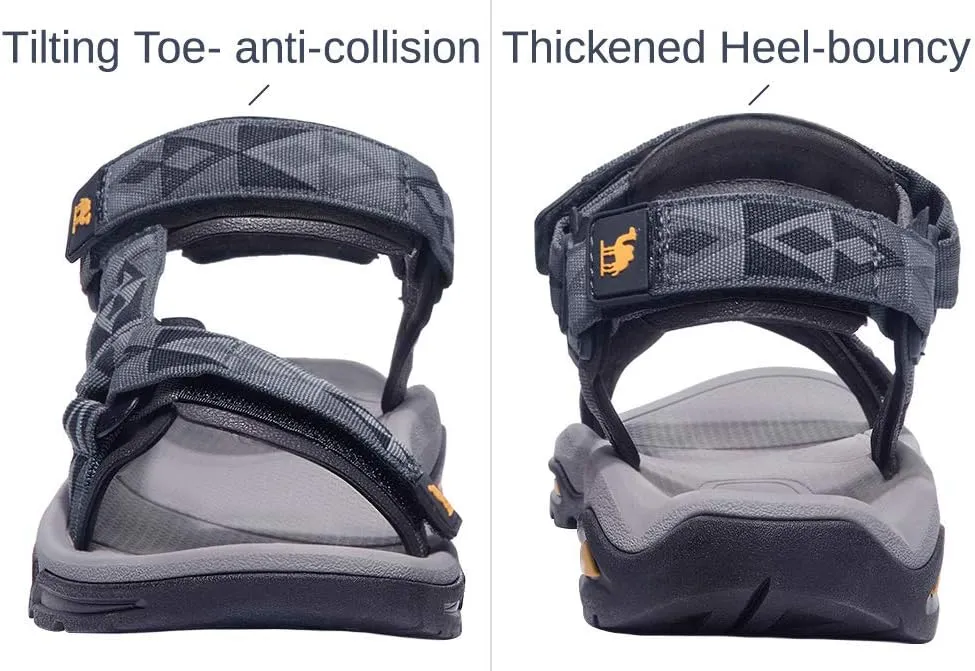 CAMEL CROWN Mens Waterproof Hiking Sandals with Arch Support Open Toe Summer Outdoor Beach Water Comfortable Sport Sandals